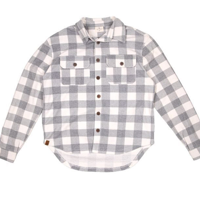 Simply Southern Grey Plaid Jacket Shacket