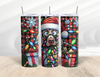 Christmas Funny Dog Weimaraner 20 oz Skinny Tumbler Cup With Straw