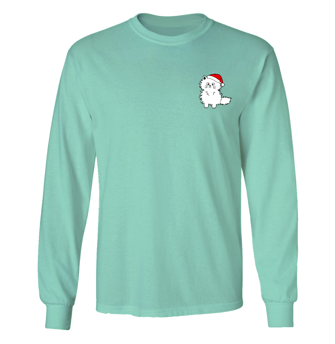 Southern Attitude Christmas Fine Cat Long Sleeve T-Shirt
