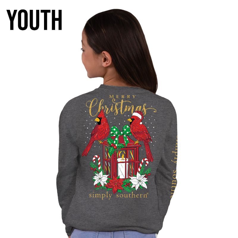 Simply Southern Merry Christmas Cardinal Long Sleeve T-Shirt