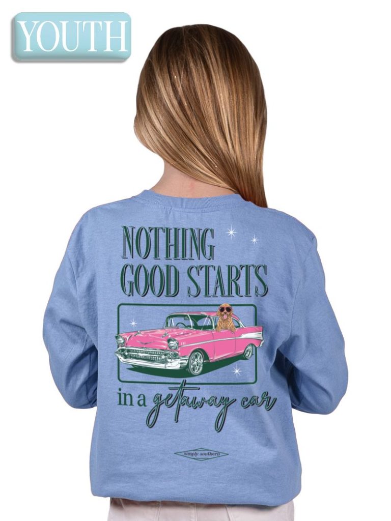 Simply Southern Nothing Good Doodle Car Long Sleeve T-Shirt