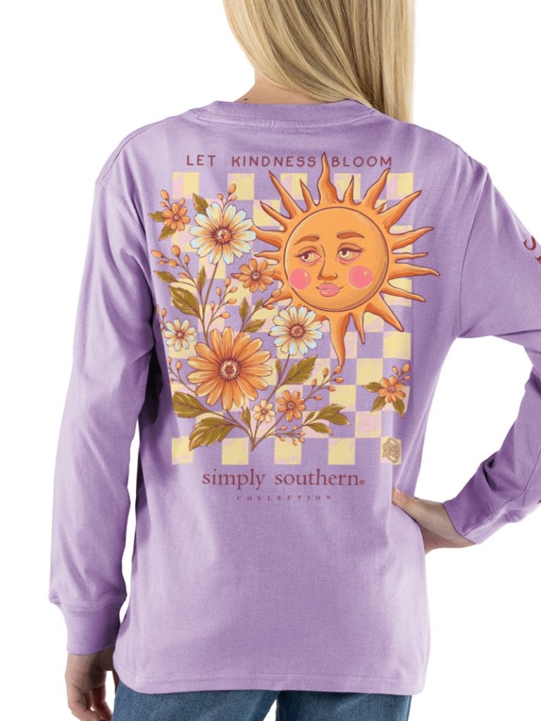 Simply Southern Kindness Bloom Wisteria Long Sleeve T-Shirt