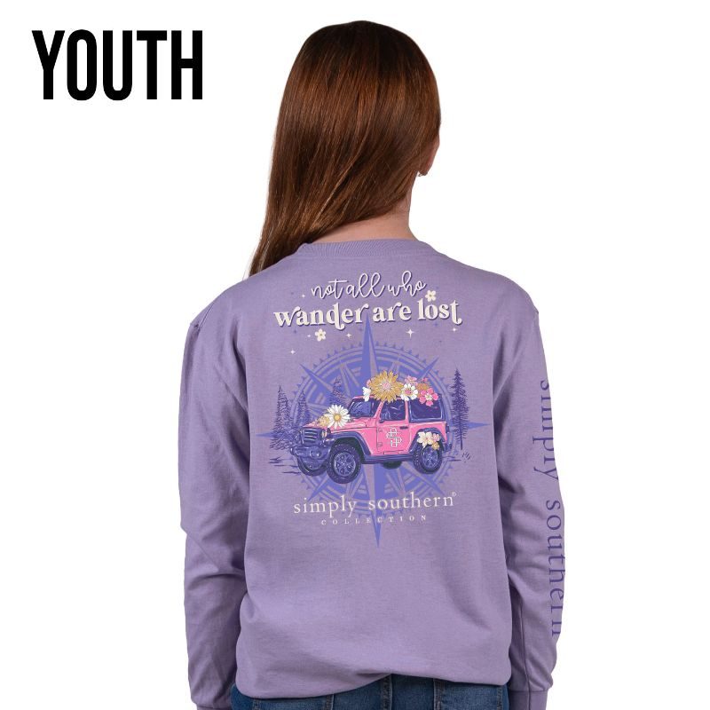 SALE Simply Southern All Who Wander Long Sleeve T-Shirt