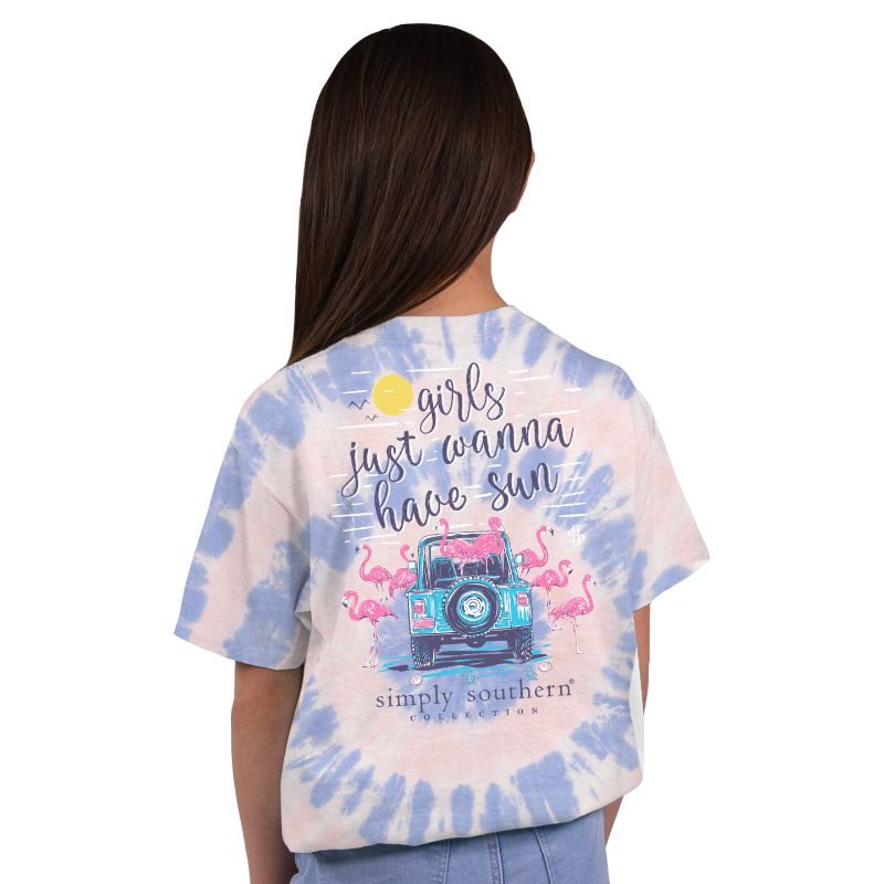 Simply Southern Girls Sun Tie Dye Coast T-Shirt