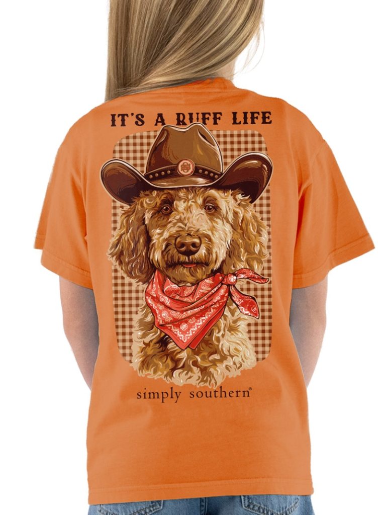 Simply Southern Ruff Life Dog Papaya T-Shirt
