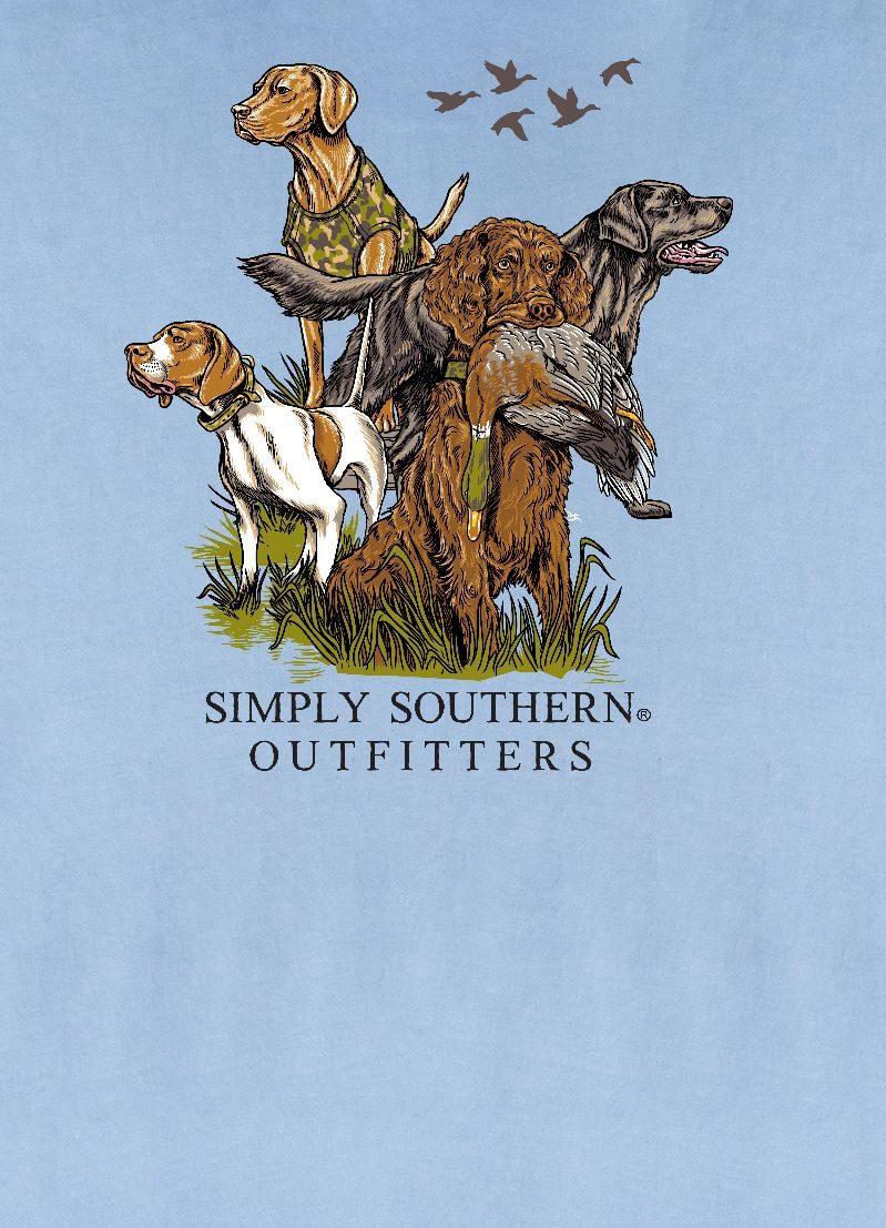 Simply Southern Hunt Dogs Mineral Washed Unisex T-Shirt