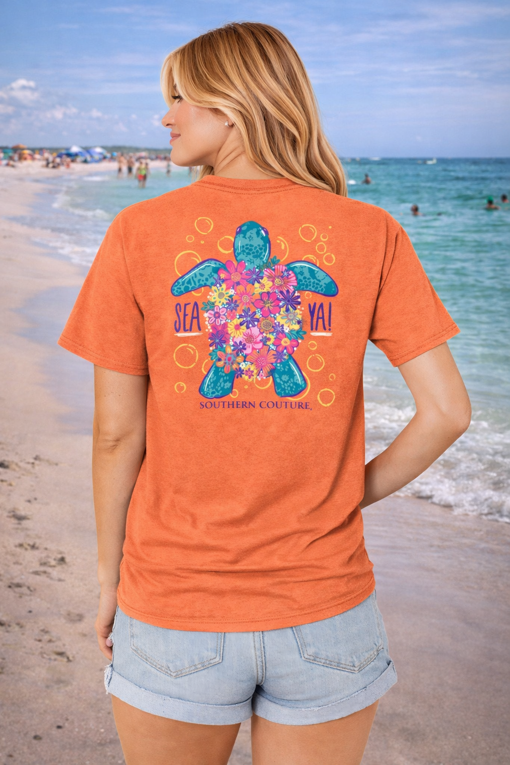Southern Couture Sea Ya Turtle Comfort Colors T-Shirt