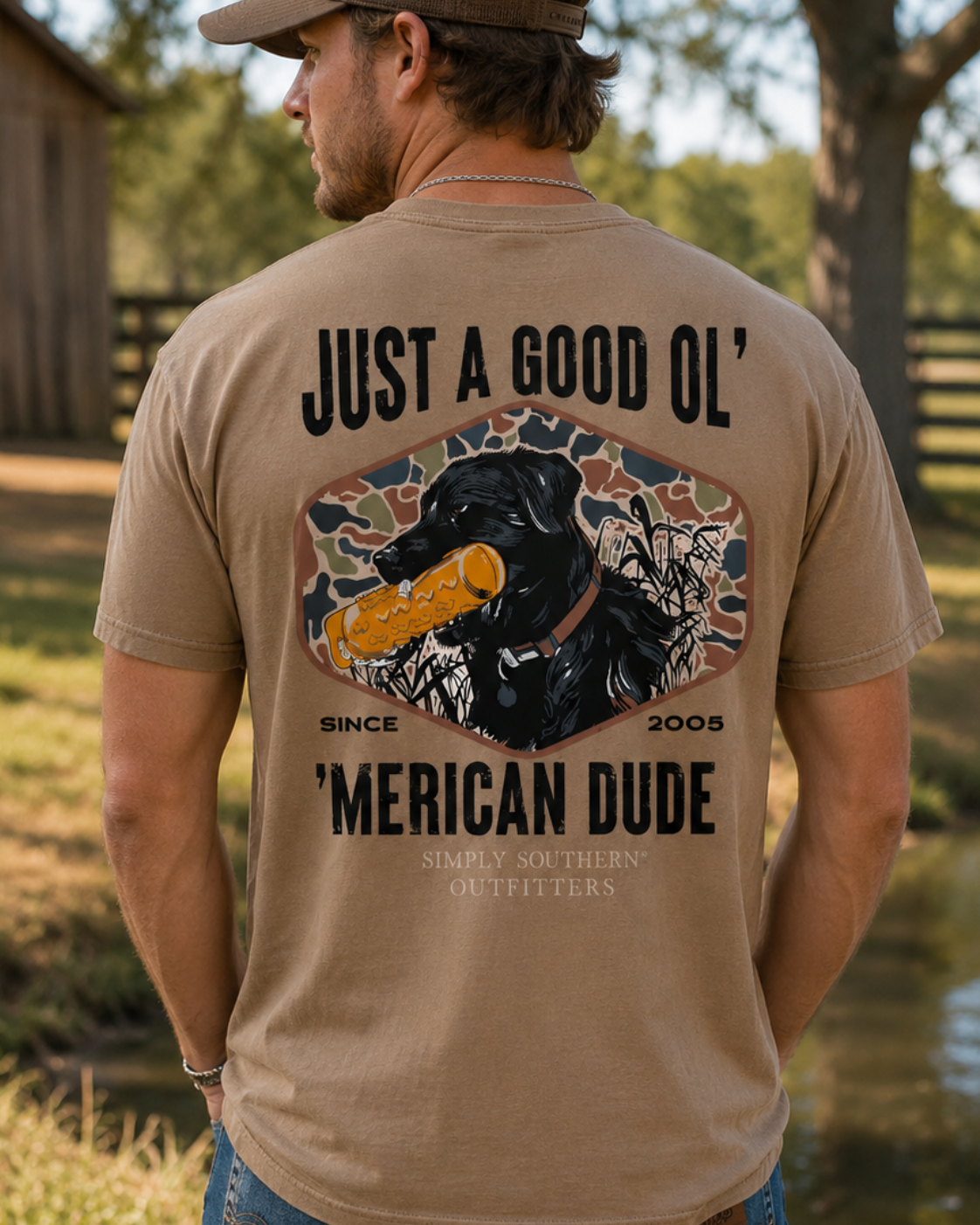 Simply Southern Merican Dude Lab Toy Mineral Washed Unisex T-Shirt