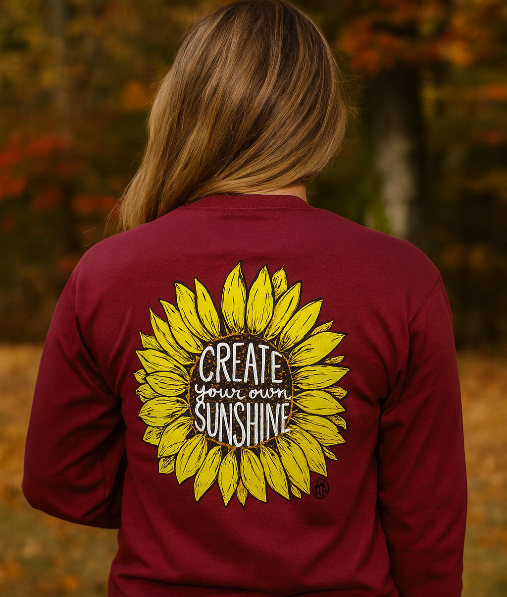 Girlie Girl Originals Preppy Create Your Own Sunshine Long Sleeve T-Shirt