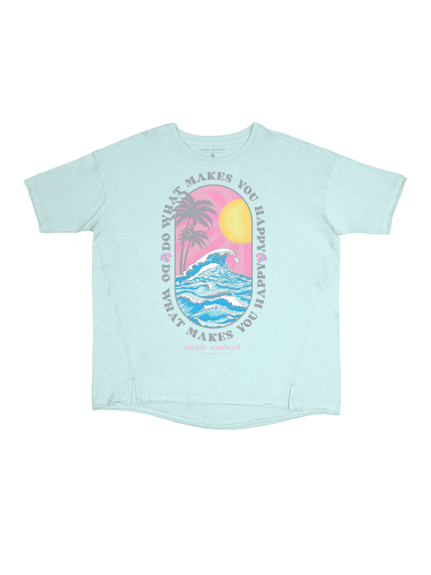 Simply Southern Makes You Happy Beach Boxy Oversized T-Shirt