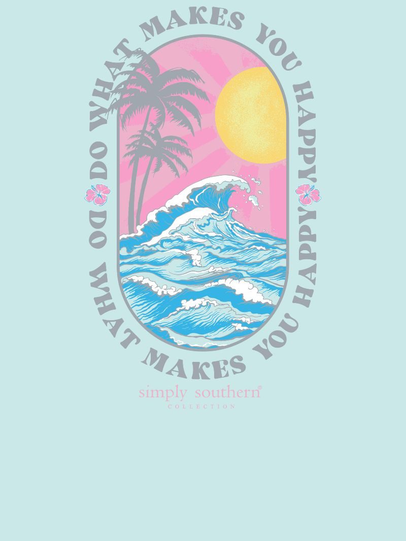 Simply Southern Makes You Happy Beach Boxy Oversized T-Shirt