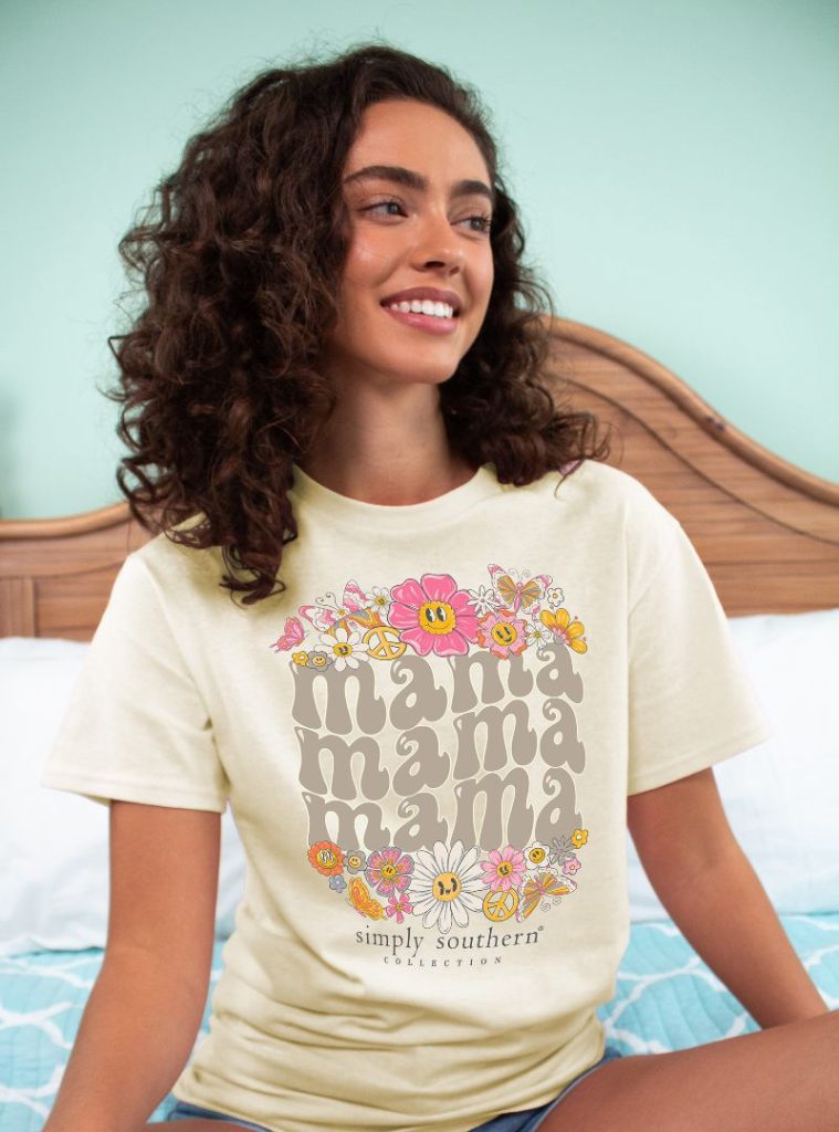Simply Southern Mama Flowers Boxy Oversized T-Shirt
