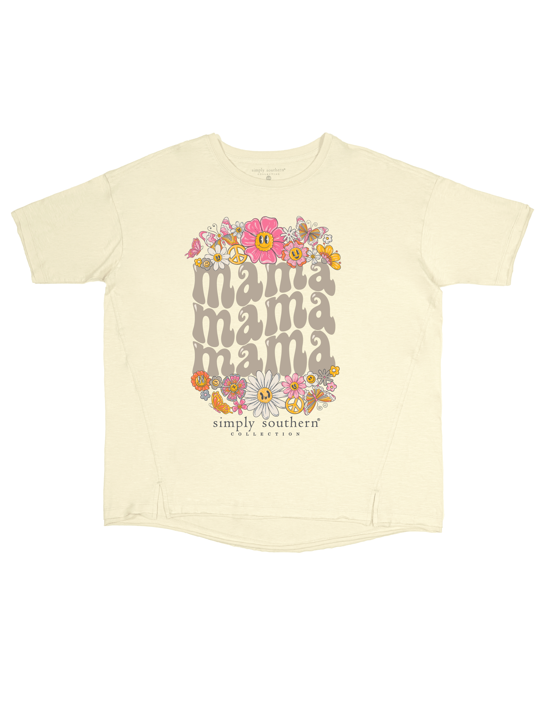 Simply Southern Mama Flowers Boxy Oversized T-Shirt