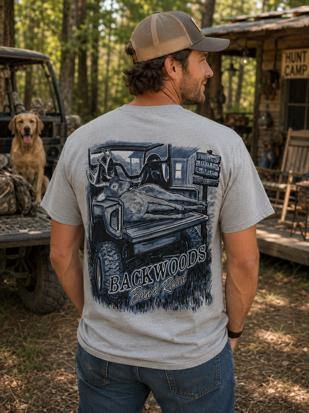 Backwoods Born &amp; Raised Hunt Camp Comfort Colors Unisex T-Shirt