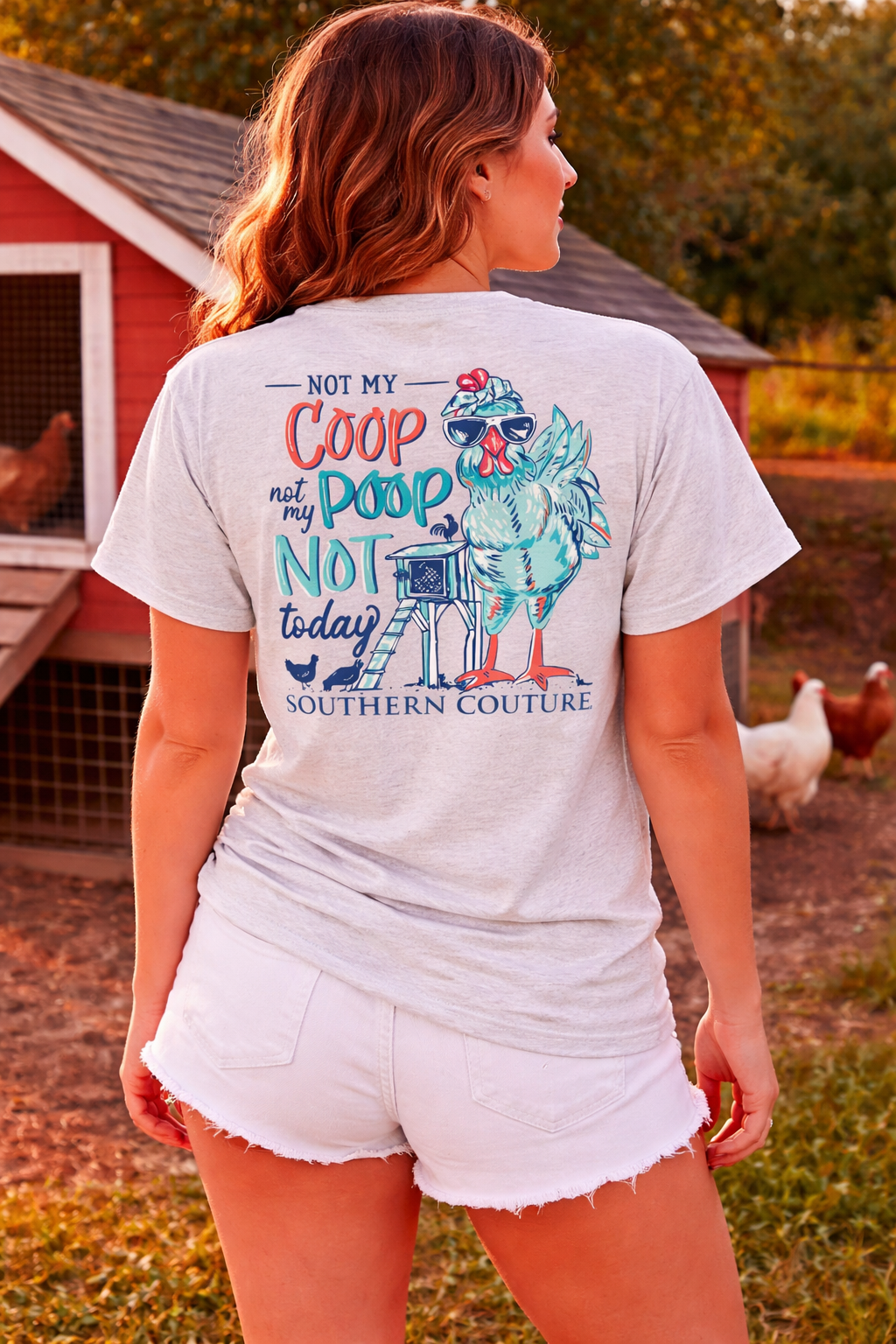 Southern Couture Classic Not My Coop Chicken T-Shirt