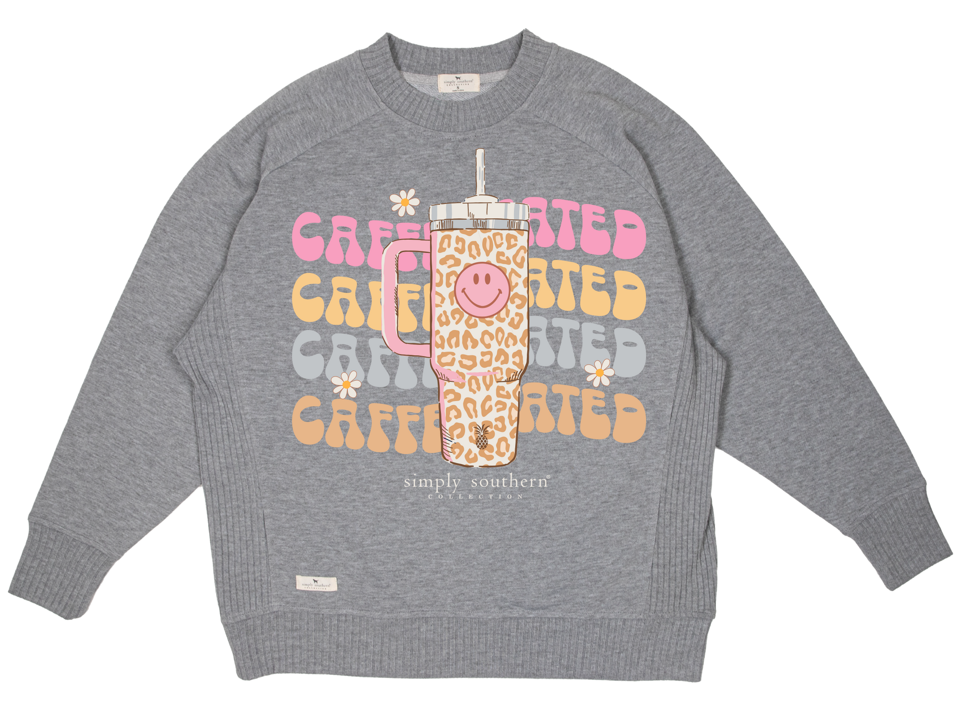 Simply Southern Caffeinated Long Sleeve Crew Sweatshirt
