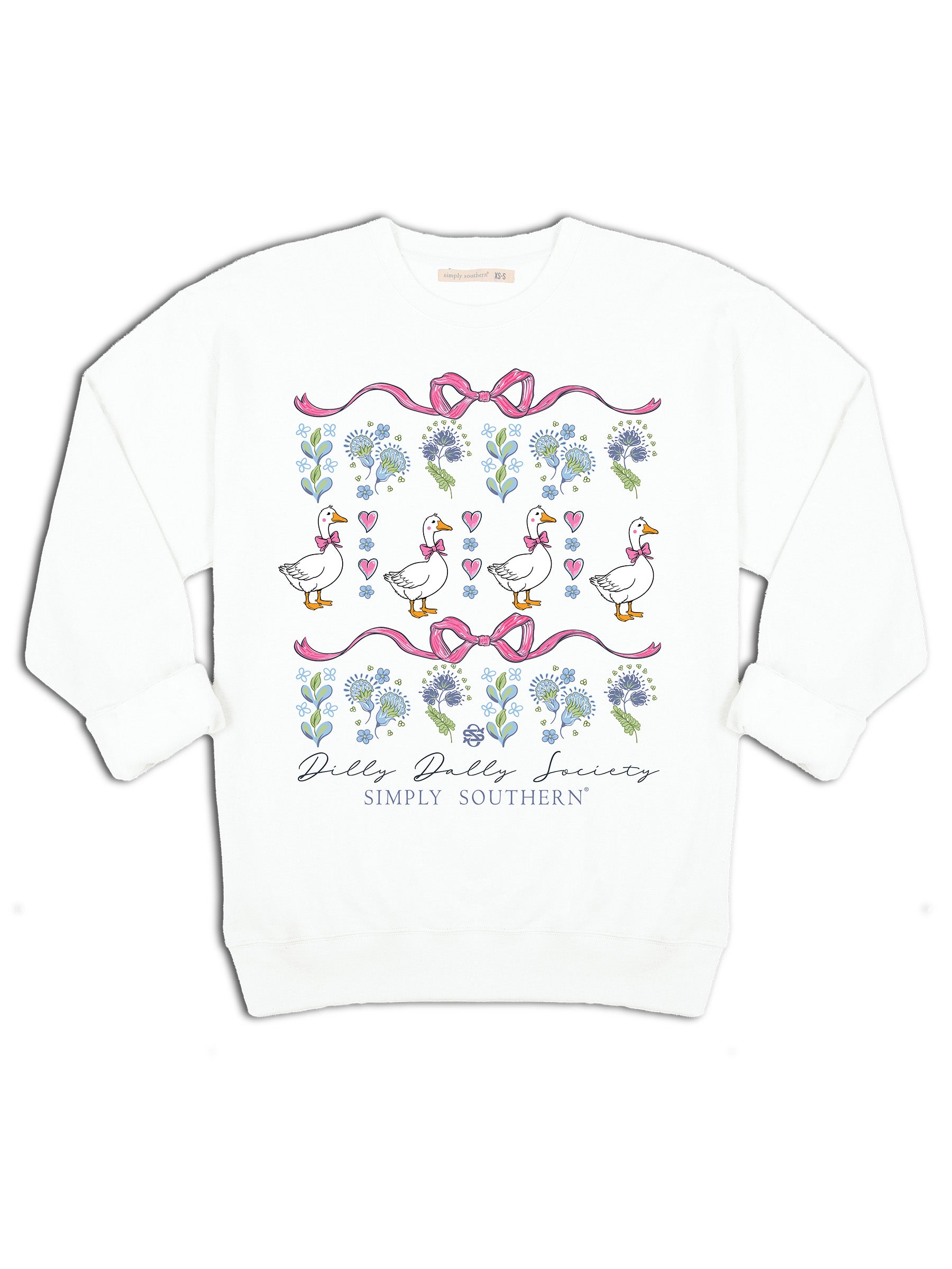 Simply Southern Dilly Dally Long Sleeve Crew Sweatshirt