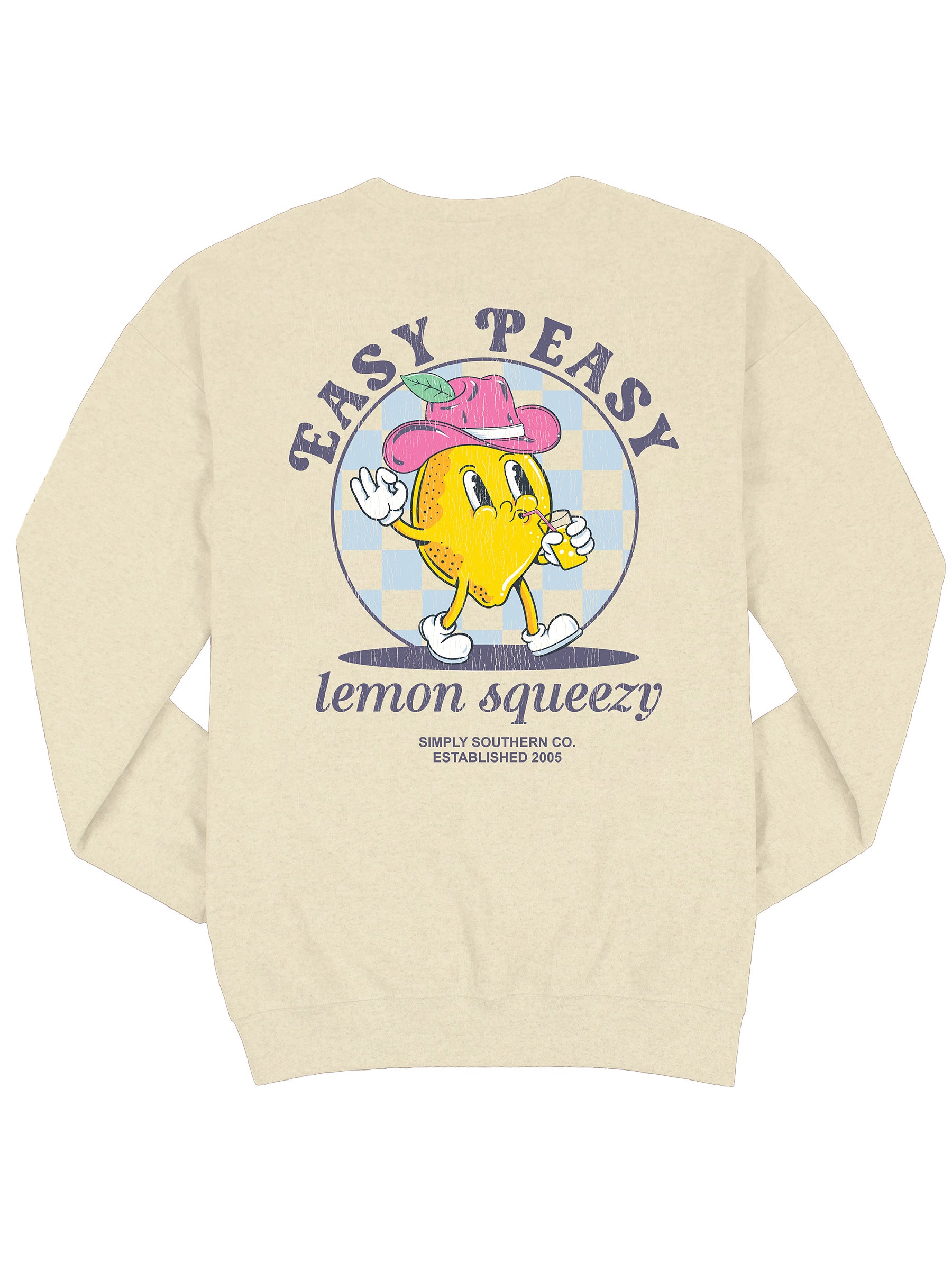 Simply Southern Easy Peasy Lemon Long Sleeve Crew Sweatshirt