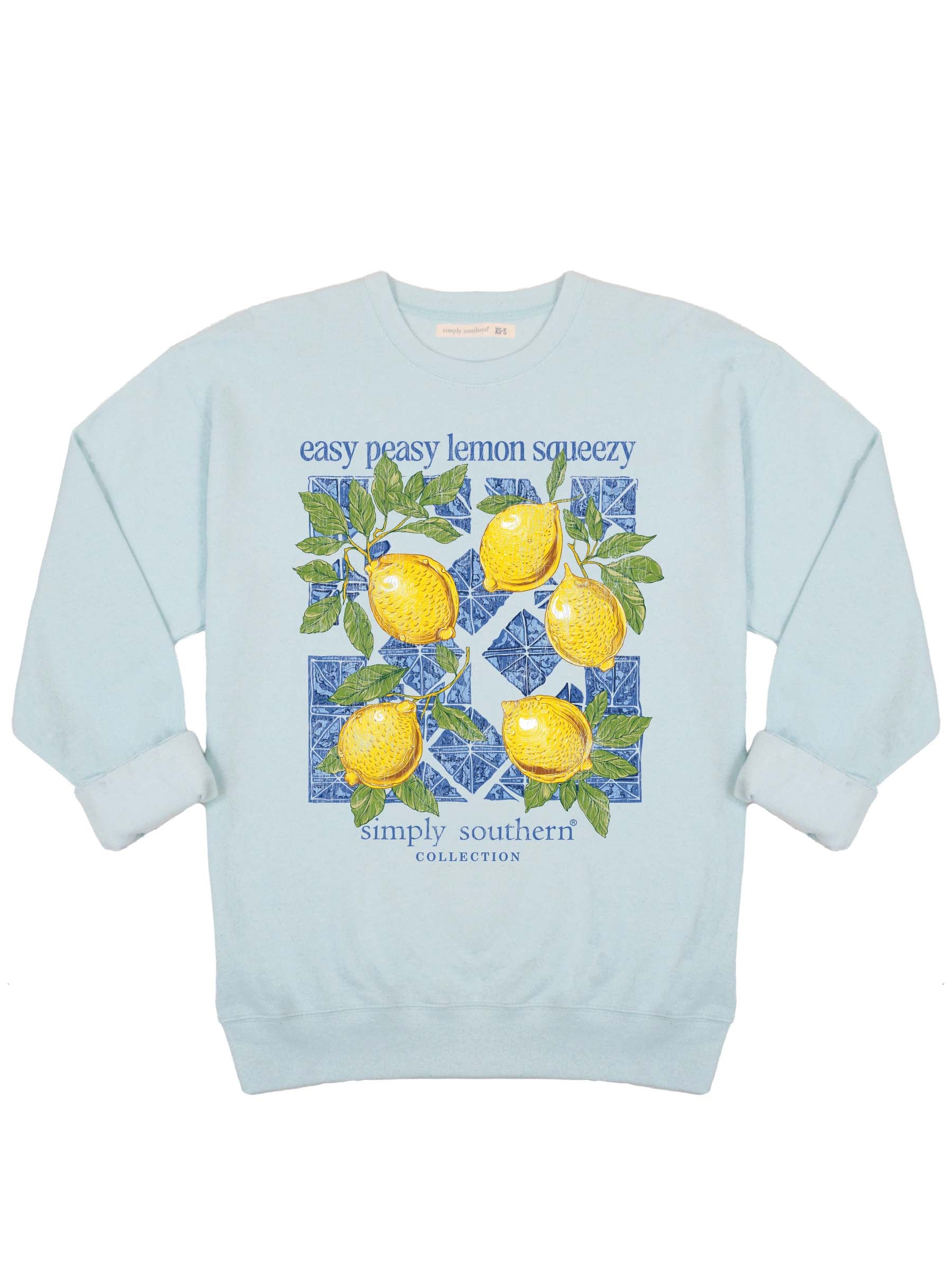 Simply Southern Lemon Long Sleeve Crew Sweatshirt