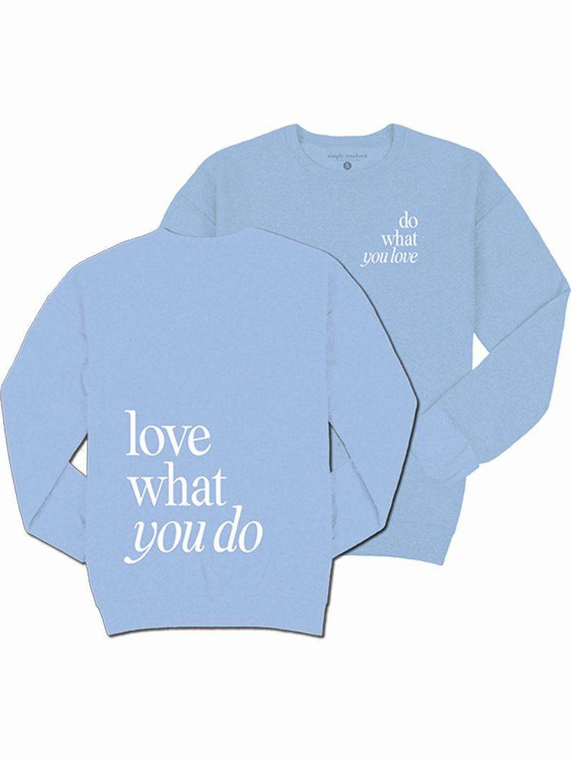 Simply Southern Love Lapis Long Sleeve Crew Sweatshirt
