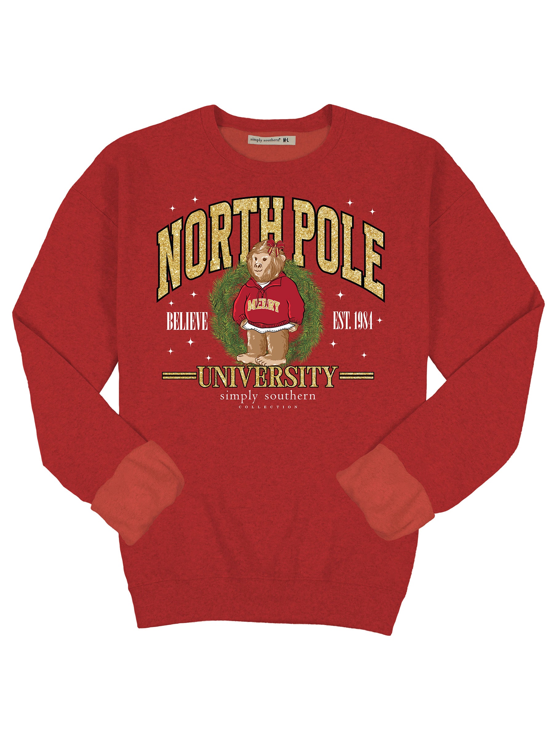 Simply Southern Merry Sasquatch Holiday Long Sleeve Crew Sweatshirt