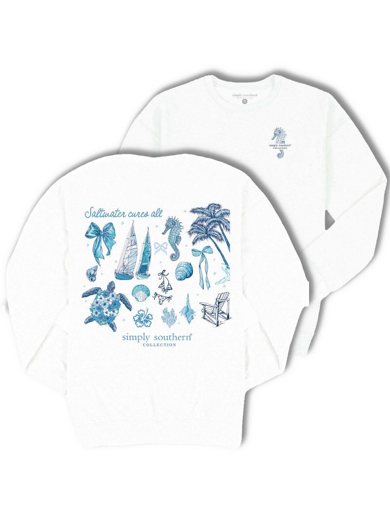Simply Southern Salty Long Sleeve Crew Sweatshirt