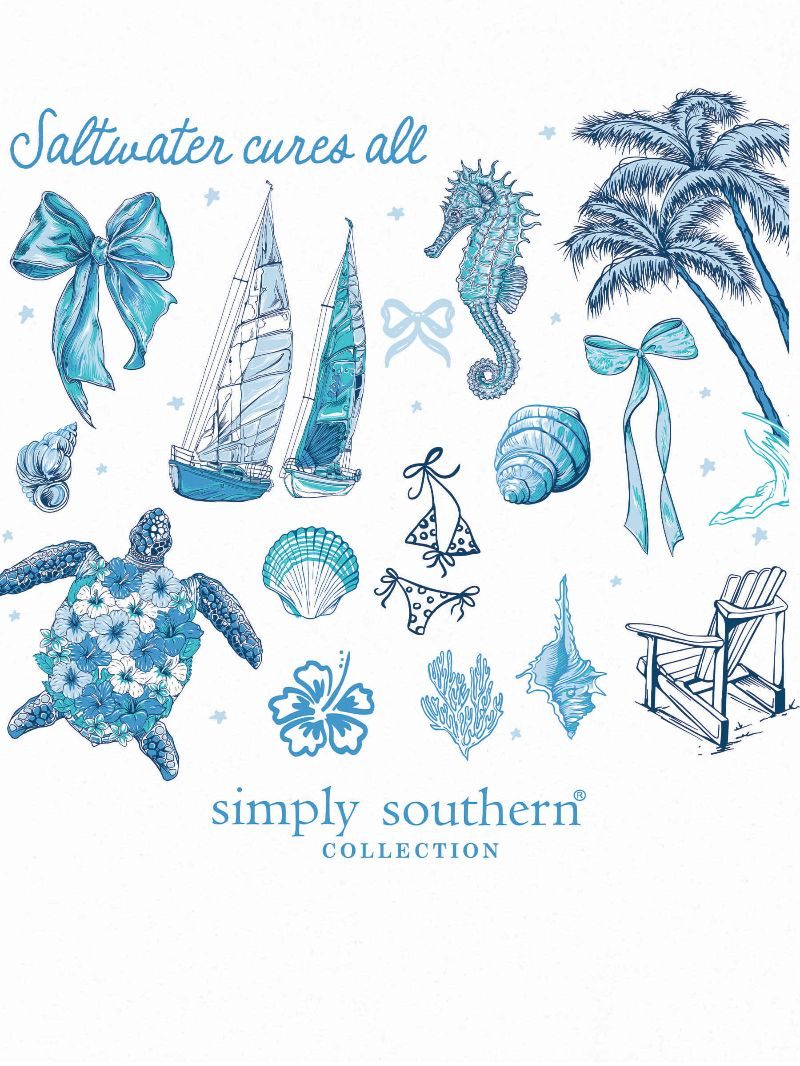 Simply Southern Salty Long Sleeve Crew Sweatshirt