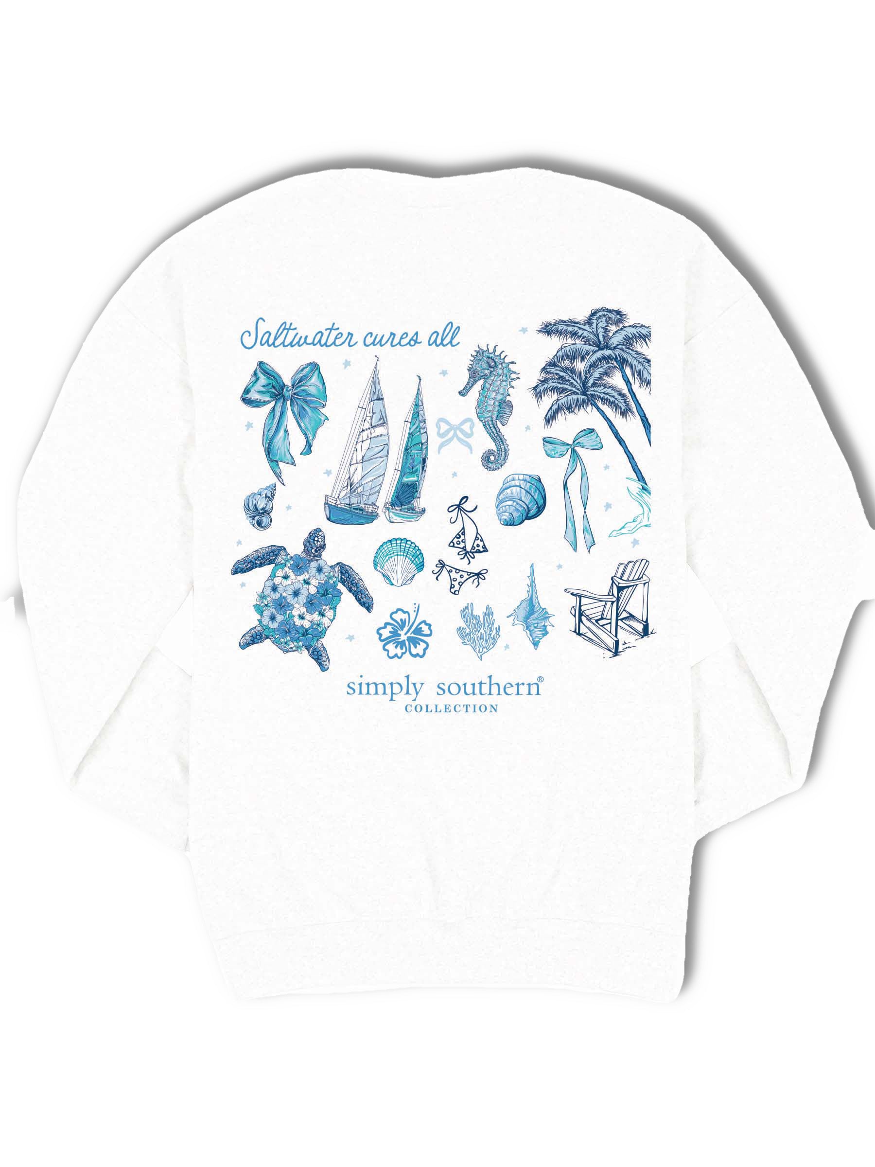 Simply Southern Salty Long Sleeve Crew Sweatshirt
