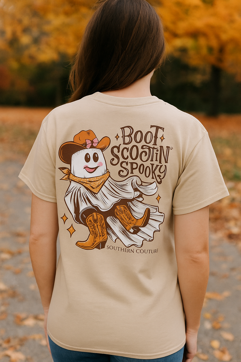 Southern Couture Classic Boot Scootin Spooky Fall T-Shirt