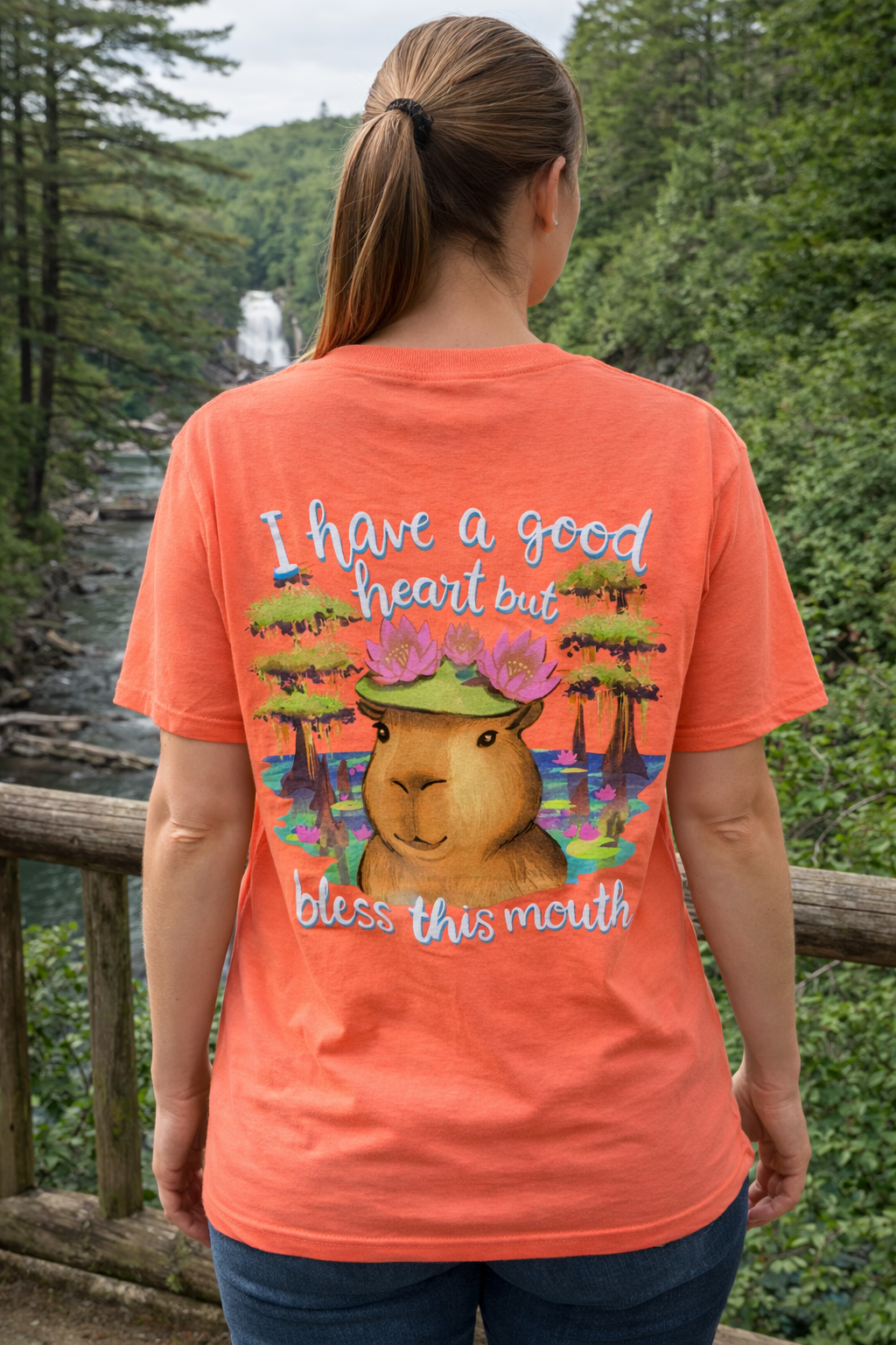 Southern Attitude Capybara Bless This Mouth T-Shirt