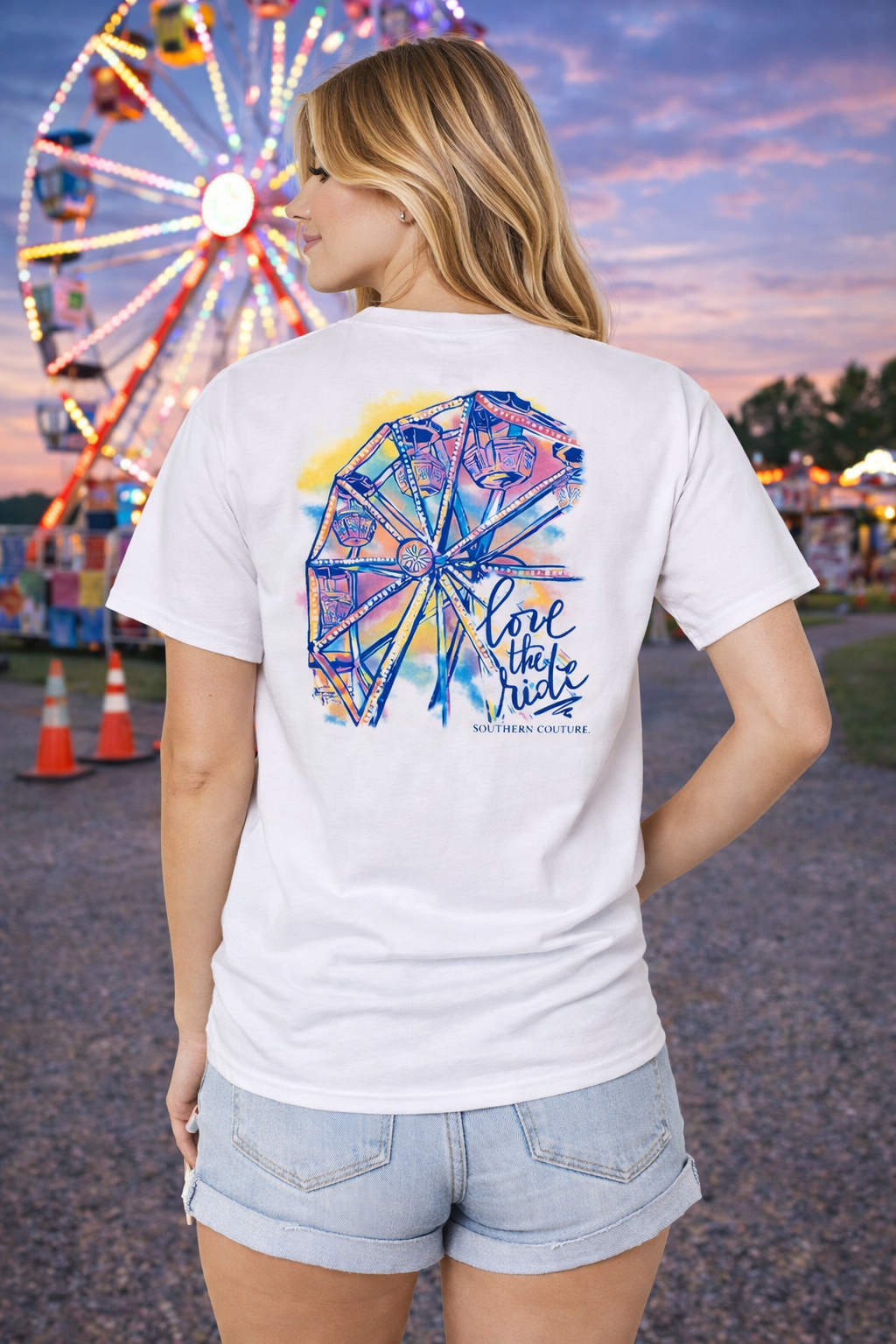 Southern Couture Classic Love The Ride Ferris Wheel T-Shirt