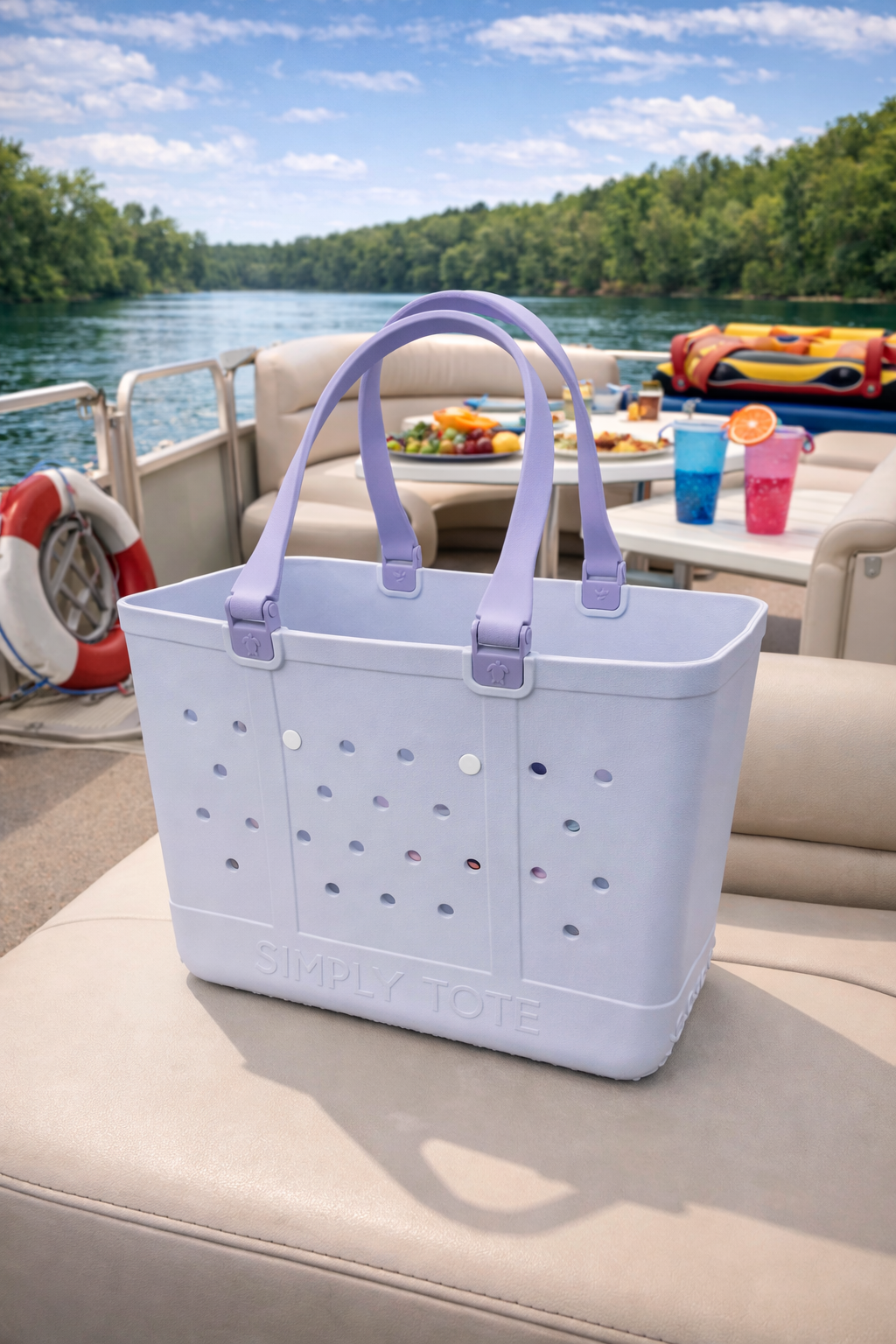 Simply Southern Solid Beach Waterproof Washable Large Tote Bag