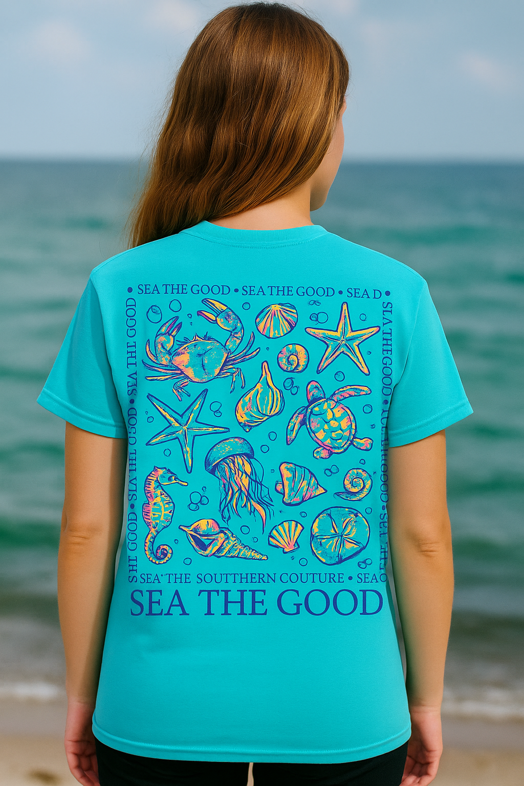 Southern Couture Sea The Good Comfort Colors T-Shirt