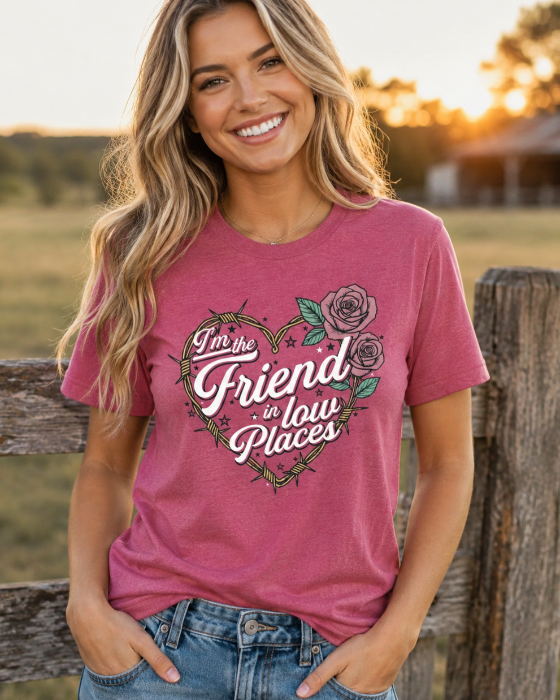 Girlie Girl Lulu Mac Friend In Low Places Canvas T-Shirt