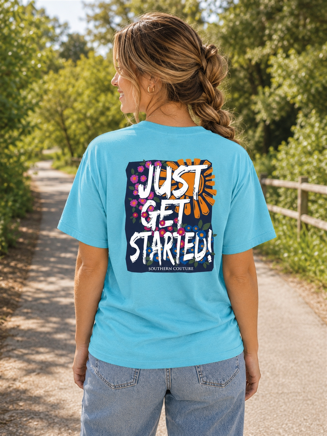 Southern Couture Just Get Started Comfort Colors T-Shirt