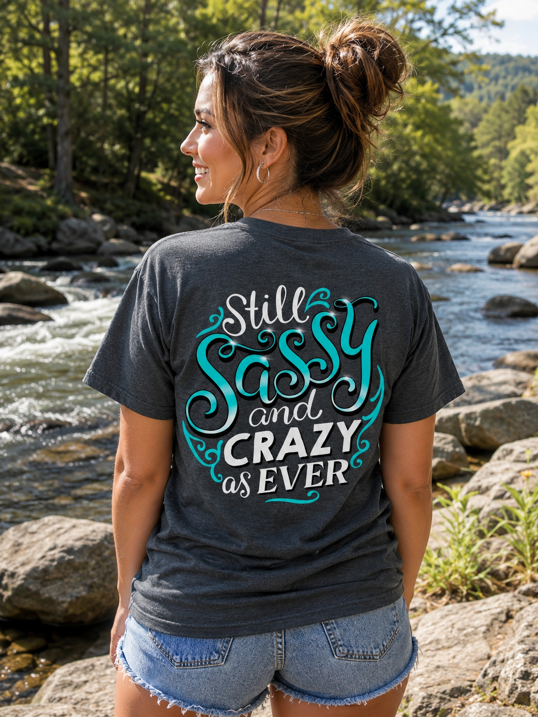 Southern Attitude Sassy and Crazy as Ever T-Shirt - SimplyCuteTees