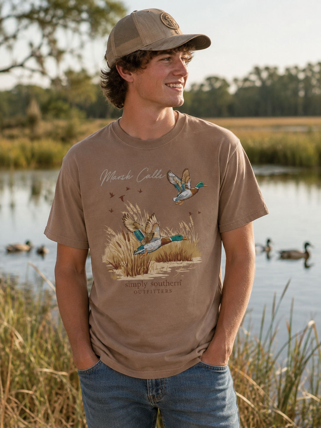 Simply Southern Marsh Duck Mineral Washed Unisex T-Shirt