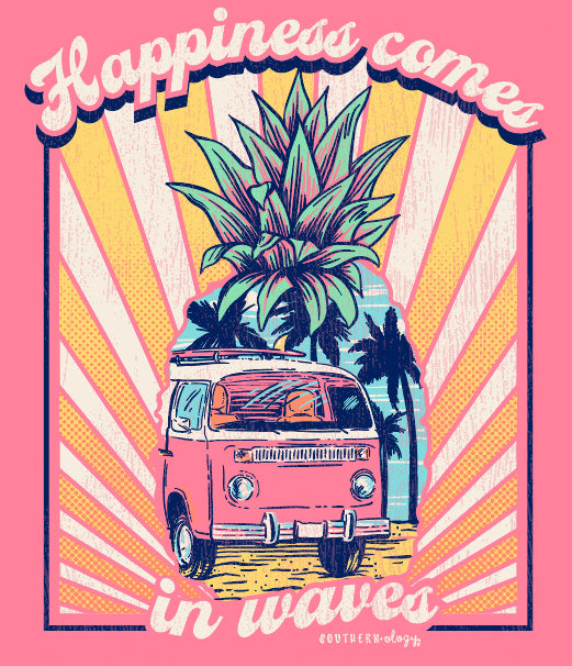 Southernology Happiness Pineapple Comfort Colors T-Shirt