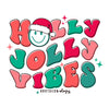 Southernology Statement Holly Jolly Vibes Holiday Canvas T-Shirt