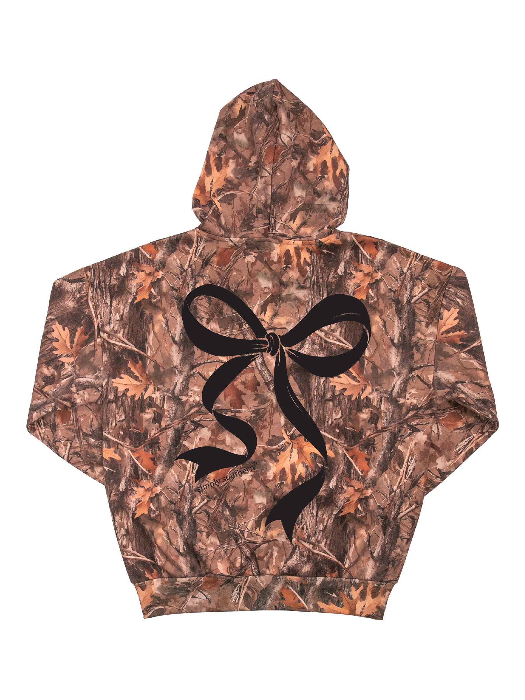 Simply Southern Bow Camo Long Sleeve Hoodie