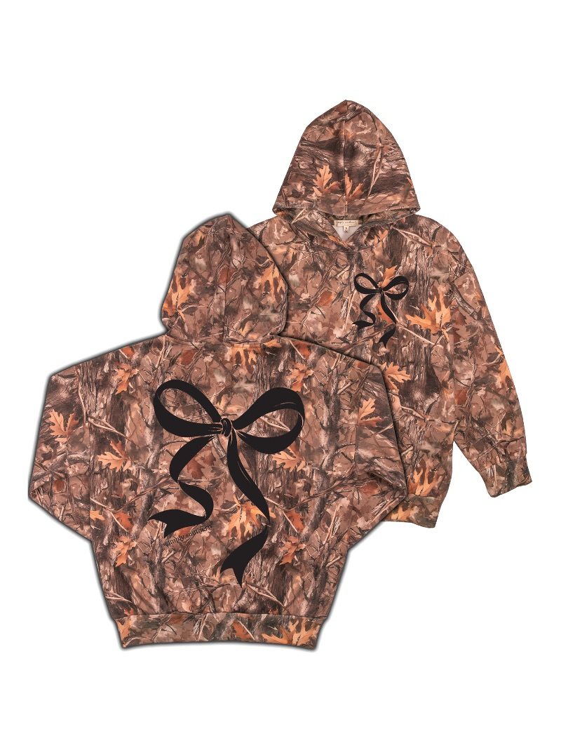 Simply Southern Bow Camo Long Sleeve Hoodie