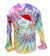 Southern Attitude Christmas Fine Cat Long Sleeve Tie Dye T-Shirt