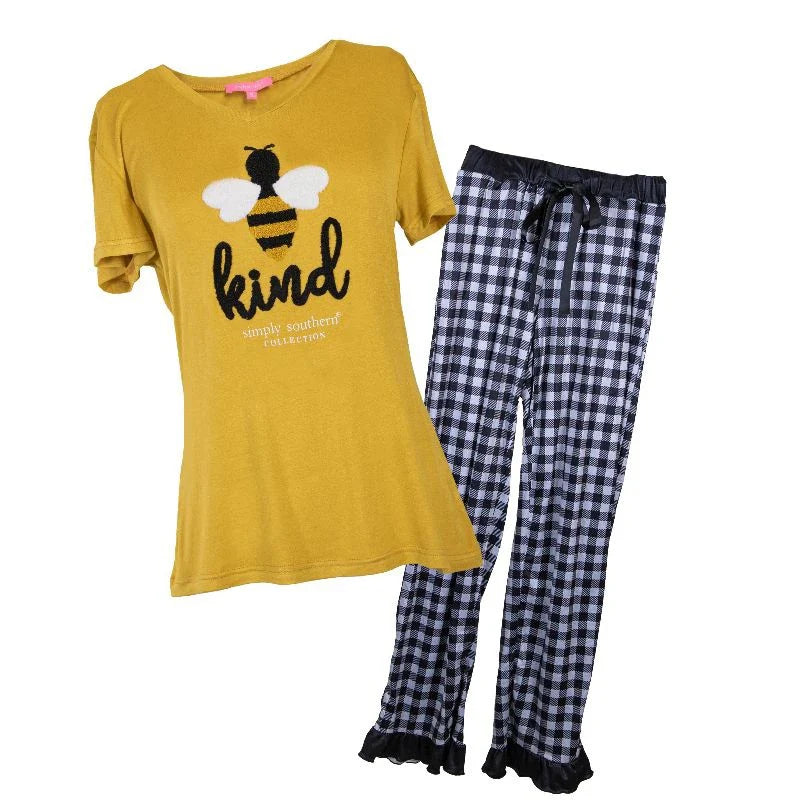 Simply Southern Bee Kind PJ Pants & T-Shirt Set