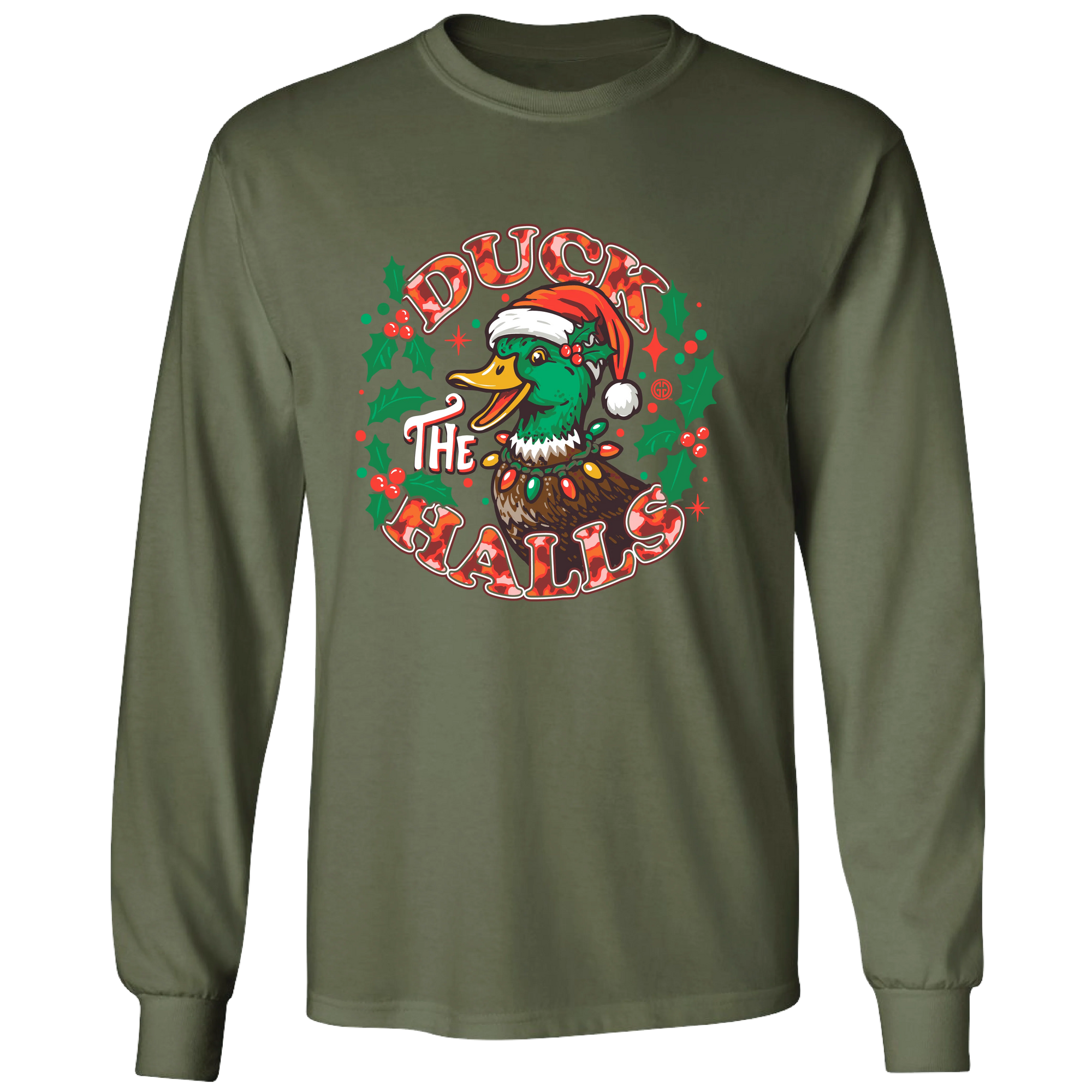 Girlie Girl Duck The Halls Holiday Long Sleeve T-Shirt