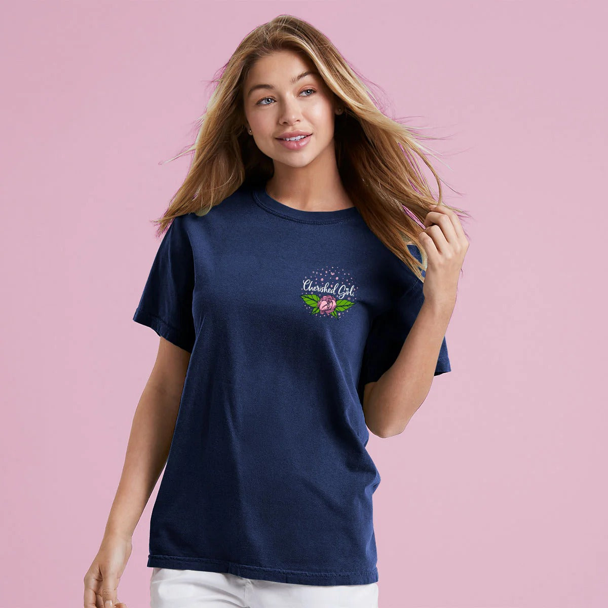 Cherished Girl Way Maker Flowers Christian T-Shirt