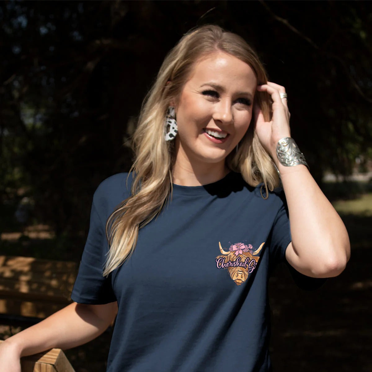 Cherished Girl Highland Cow Faith T-Shirt