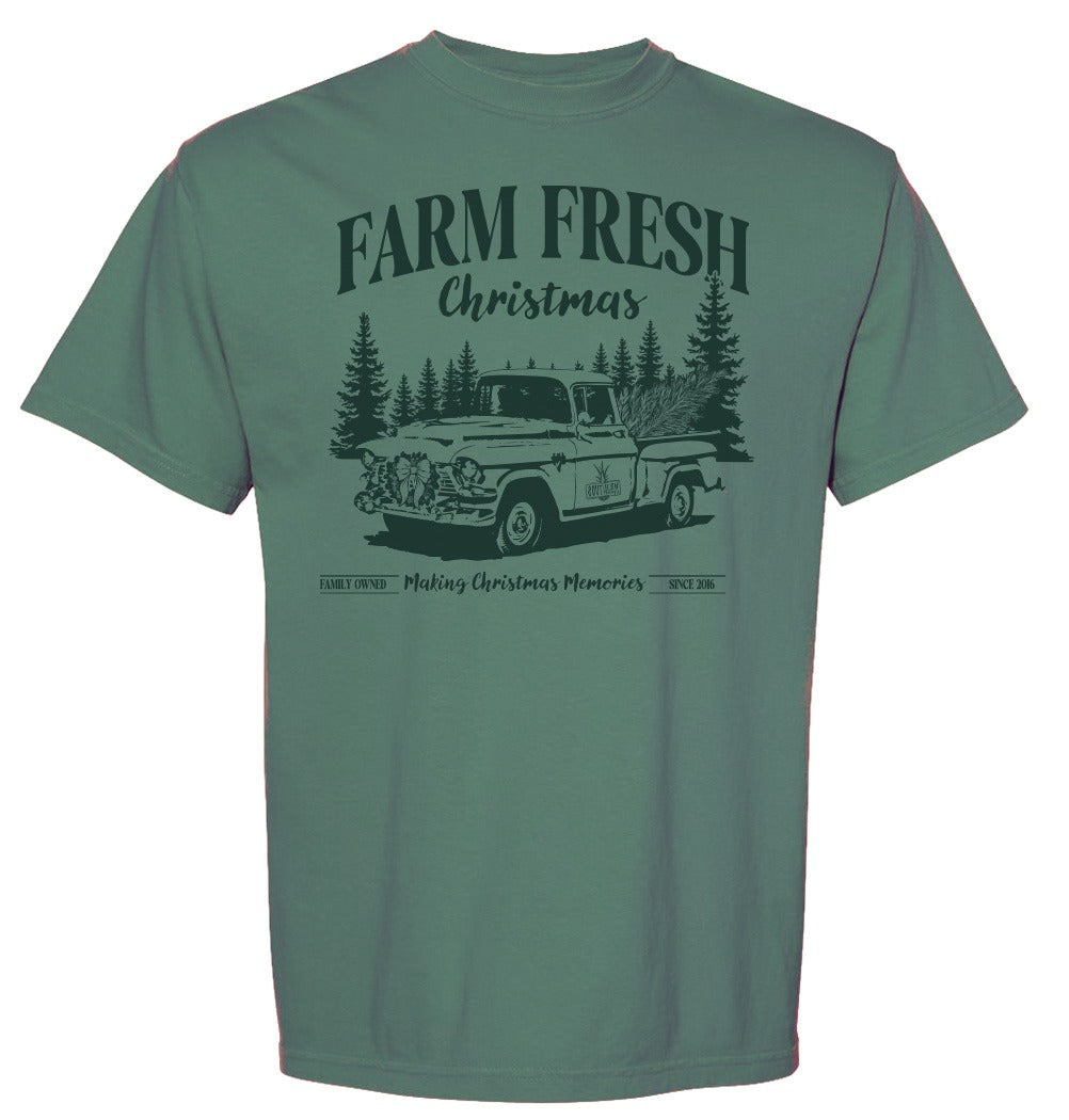Southernology Farm Fresh Christmas Holiday Comfort Colors T-Shirt