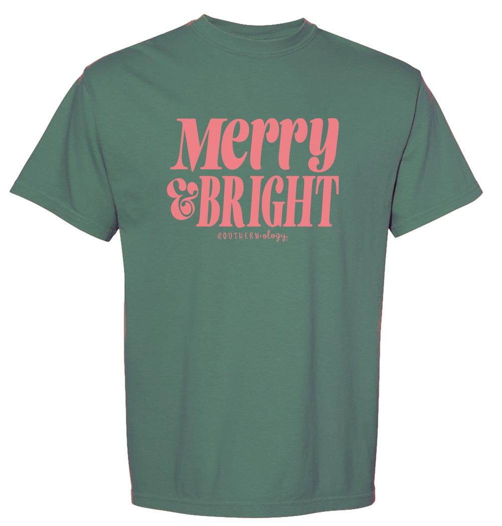 Southernology Merry and Bright Holiday Comfort Colors T-Shirt