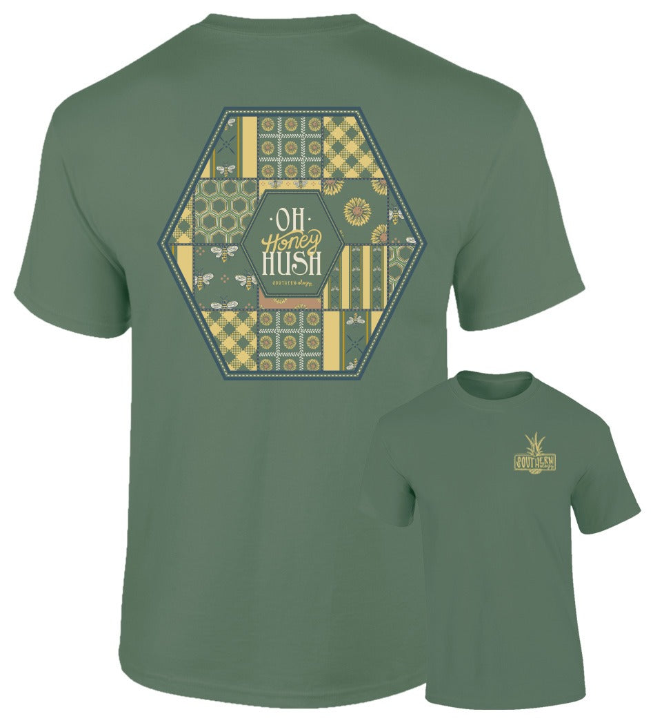 Southernology Patchwork Honey Hush Comfort Colors T-Shirt