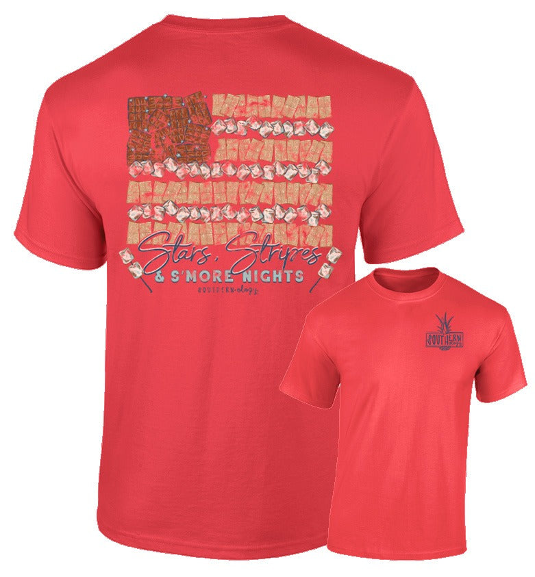 Southernology USA Stars, Stripes, and Smore Nights Fall Comfort Colors T-Shirt